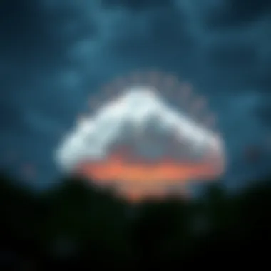 Conceptual visualization of decentralized cloud computing