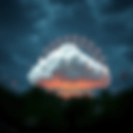 Conceptual visualization of decentralized cloud computing