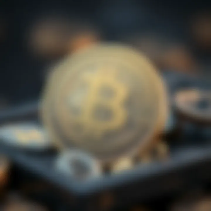 Conceptual representation of Basic Coin in cryptocurrency