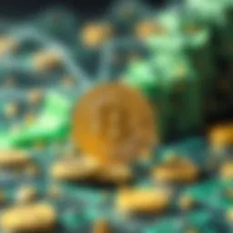 An illustration depicting the blockchain technology behind Bitcoin Cash