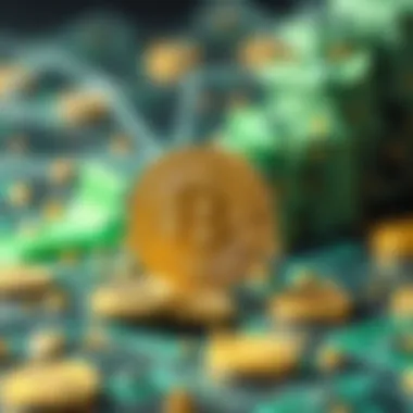 An illustration depicting the blockchain technology behind Bitcoin Cash