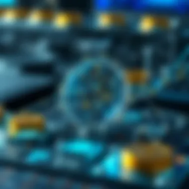 Visual representation of blockchain technology