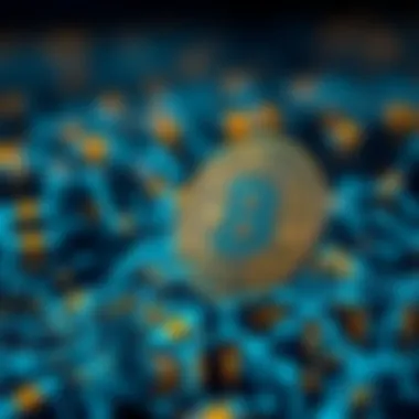 An illustration of blockchain technology supporting BMP Coin.