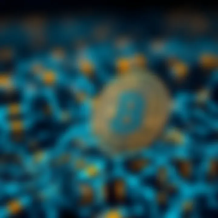 An illustration of blockchain technology supporting BMP Coin.