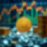 A conceptual representation of digital assets in the cryptocurrency market.