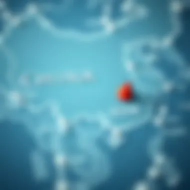 Map showing economic ties between China and South Korea