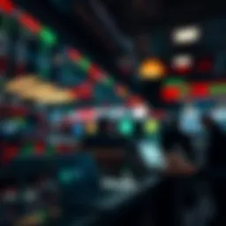 Conceptual illustration of cryptocurrency exchange dynamics