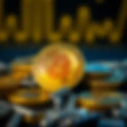 Conceptual representation of cryptocurrency