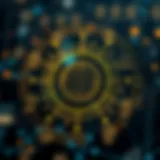 Conceptual diagram illustrating cryptocurrency mining principles