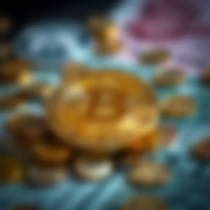 Conceptual representation of currency devaluation