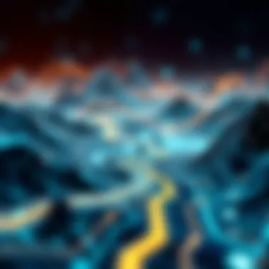 Abstract digital landscape symbolizing technological advancement