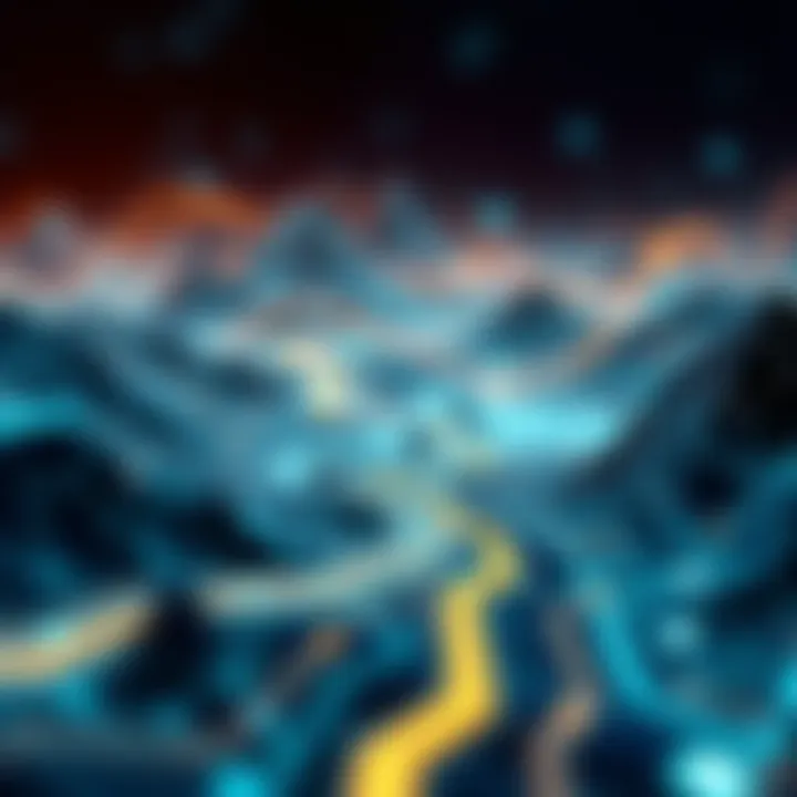 Abstract digital landscape symbolizing technological advancement