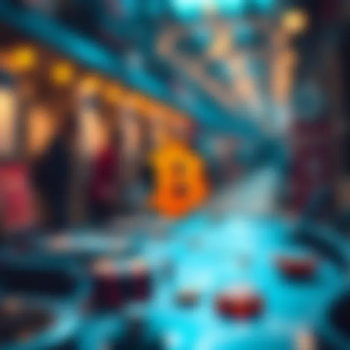 Illustration showing various applications of blockchain in business sectors.