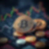 Conceptual representation of exchange rates impacting cryptocurrency values