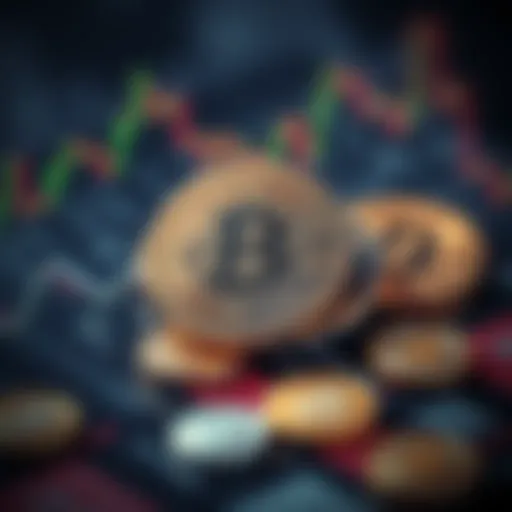 Conceptual representation of exchange rates impacting cryptocurrency values