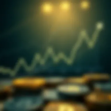 A graphical representation of cryptocurrency market trends