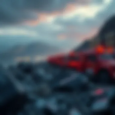 Futuristic depiction of cryptocurrency mining landscape