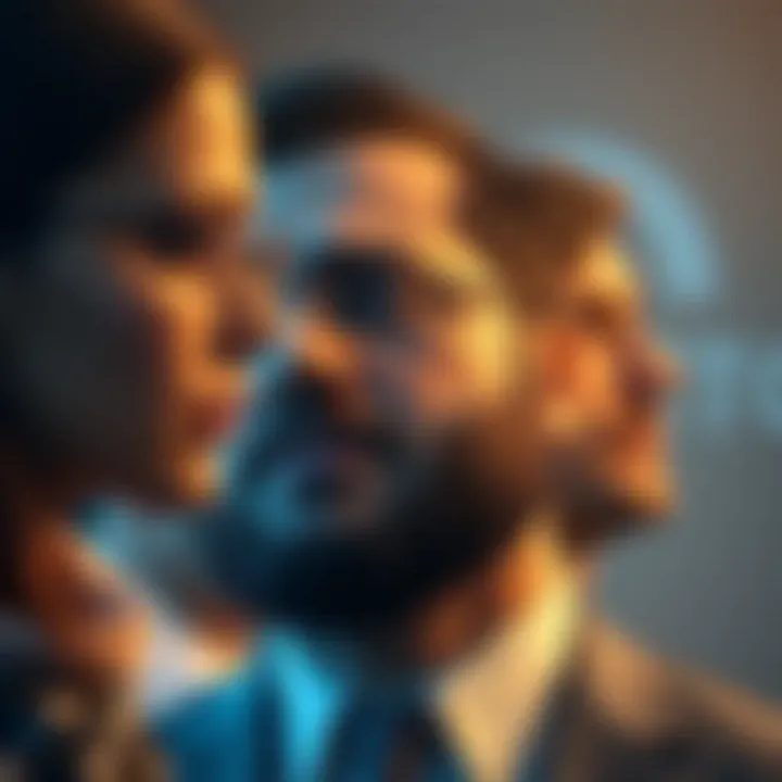 Investor Emotions During Market Fluctuations Illustration showing emotional responses of investors in different market conditions