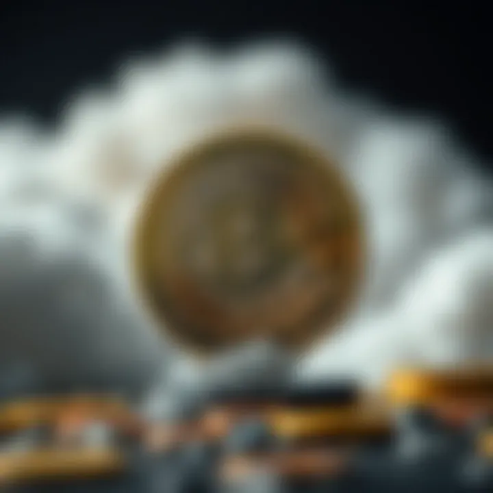 Concept of cryptocurrency airdrop