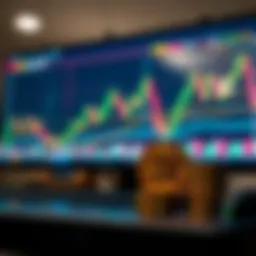 Concept of margin trading with financial charts