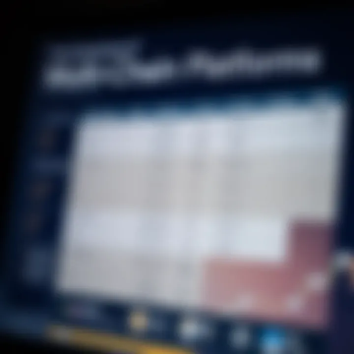 Chart showcasing various multi-chain platforms and their features