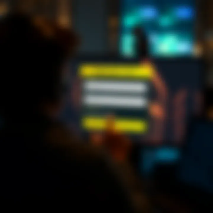 User navigating through the Binance signup form