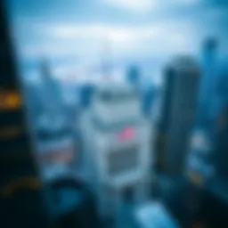 Aerial view of the New York Stock Exchange building