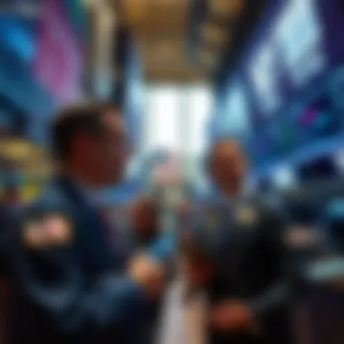 Traders Engaged in Market Activities Traders on the floor of the New York Stock Exchange