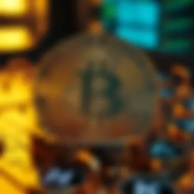 Visual representation of proof of work mechanism in blockchain