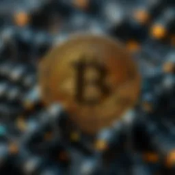 An abstract representation of decentralized blockchain technology