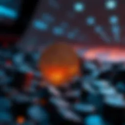 A futuristic representation of cryptocurrency trends.