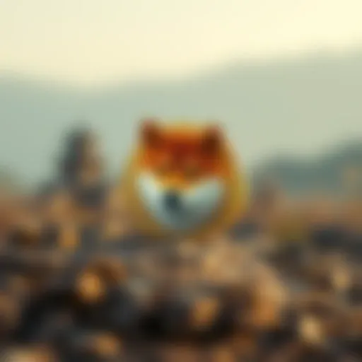 Conceptual representation of Shiba Inu Coin in a digital landscape