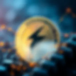 Conceptual depiction of ThunderCore coin in blockchain ecosystem