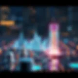 Conceptual illustration of a blockchain ecosystem