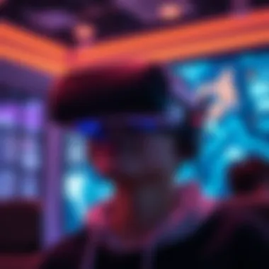 Virtual reality headset with immersive digital environment